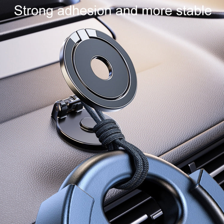 Supporto magnetico pieghevole per telefono da auto, girevole, supporto di navigazione adesivo per cruscotto, D50