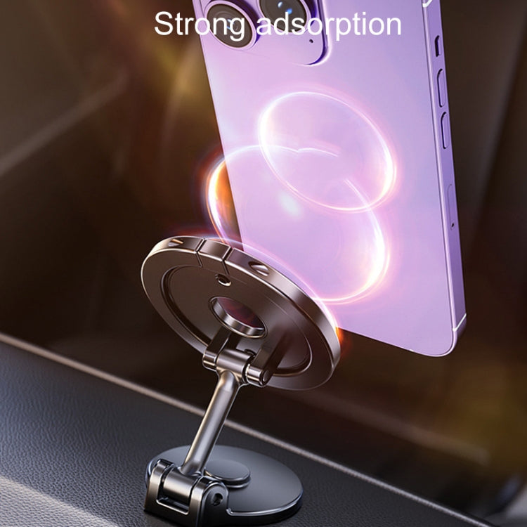 Supporto magnetico pieghevole per telefono da auto, girevole, supporto di navigazione adesivo per cruscotto, D50