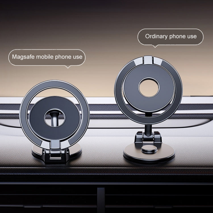 Supporto magnetico pieghevole per telefono da auto, girevole, supporto di navigazione adesivo per cruscotto, D50