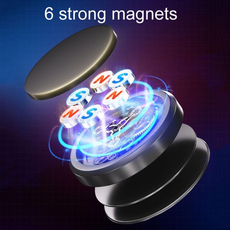 Supporto magnetico in metallo adesivo per volante per auto a gravità zero, D35