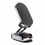 Supporto per telefono da auto pieghevole magnetico D11, supporto di navigazione adesivo girevole per cruscotto, Black Frosted, Silver Frosted