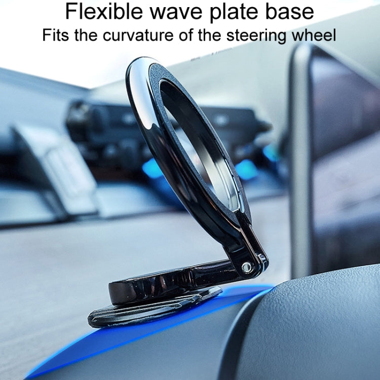 Supporto magnetico pieghevole per telefono da auto, volante girevole, supporto di navigazione adesivo, D21