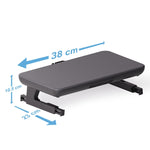 Staffa per laptop regolabile in altezza per supporto per monitor Oimaster con cassetto portaoggetti, Basic, Upgrade