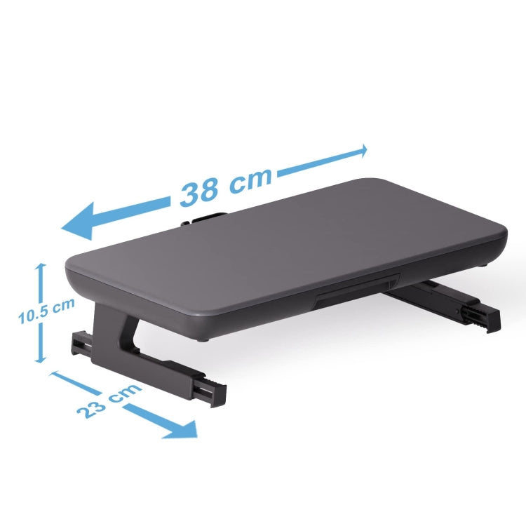 Staffa per laptop regolabile in altezza per supporto per monitor Oimaster con cassetto portaoggetti, Basic, Upgrade