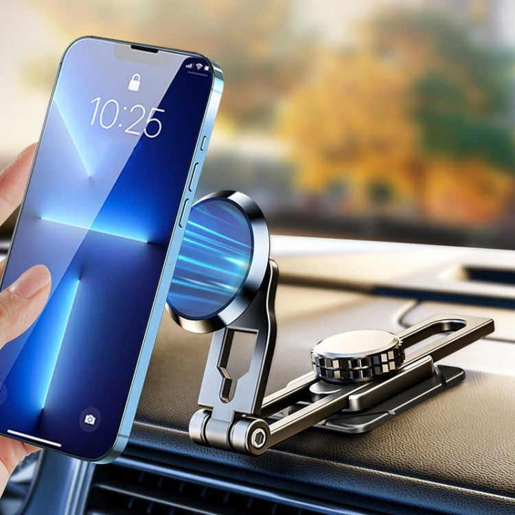 Supporto per telefono da auto con sospensione pieghevole Supporto di navigazione in metallo a scorrimento magnetico, D31