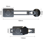 Supporto per telefono da auto con sospensione pieghevole Supporto di navigazione in metallo a scorrimento magnetico, D31