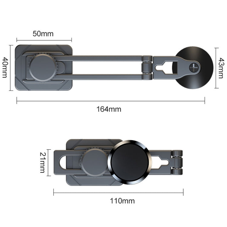 Supporto per telefono da auto con sospensione pieghevole Supporto di navigazione in metallo a scorrimento magnetico, D31