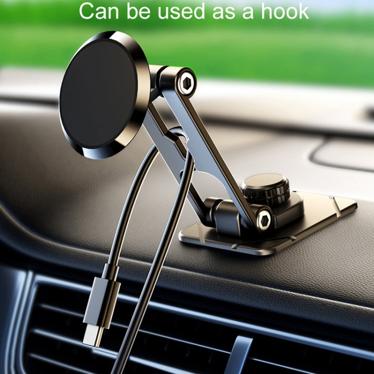 Supporto per telefono da auto con sospensione pieghevole Supporto di navigazione in metallo di tipo adesivo magnetico, D30