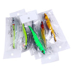 6 colori / set HENGJIA MI169 Minnow sommerso Dummy Bait Lua Esche da pesca dure, 12cm 13.6g