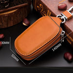 Borsa multifunzionale per chiavi per auto da uomo in pelle, borsa portaoggetti per chiavi universale da appendere in vita di grande capacità