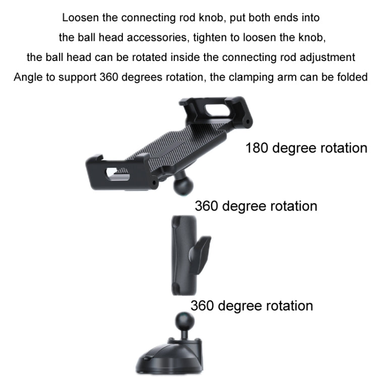 Supporto pieghevole multifunzionale per cellulare da cruscotto per auto, Folding Back Clip, Folding Back Clip+Plastic Oval Ball, Folding Back Clip+Metal Oval Ball, Base Screw Fixation, Suction Cup Base Type A, Suction Cup Base Type B                   ...