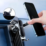 BUDK Supporto per telefono per auto con sensore di gravità triangolare Supporto per navigazione per presa d'aria per auto, Buckle Model, Adhesive Model, Suction Cup Base Model, Bent Suction Cup Base Model, Hook Model