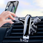 BUDK Supporto per telefono per auto con sensore di gravità triangolare Supporto per navigazione per presa d'aria per auto, Buckle Model, Adhesive Model, Suction Cup Base Model, Bent Suction Cup Base Model, Hook Model