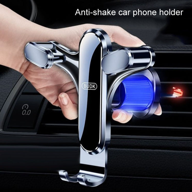 BUDK Supporto per telefono per auto con sensore di gravità triangolare Supporto per navigazione per presa d'aria per auto, Buckle Model, Adhesive Model, Suction Cup Base Model, Bent Suction Cup Base Model, Hook Model