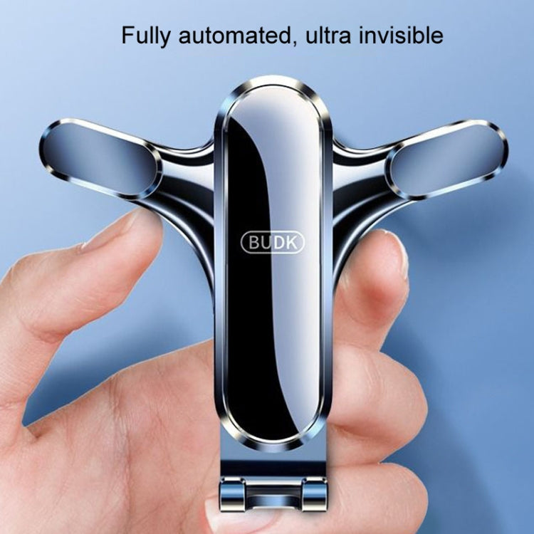 BUDK Supporto per telefono per auto con sensore di gravità triangolare Supporto per navigazione per presa d'aria per auto, Buckle Model, Adhesive Model, Suction Cup Base Model, Bent Suction Cup Base Model, Hook Model