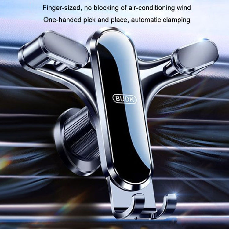 BUDK Supporto per telefono per auto con sensore di gravità triangolare Supporto per navigazione per presa d'aria per auto, Buckle Model, Adhesive Model, Suction Cup Base Model, Bent Suction Cup Base Model, Hook Model