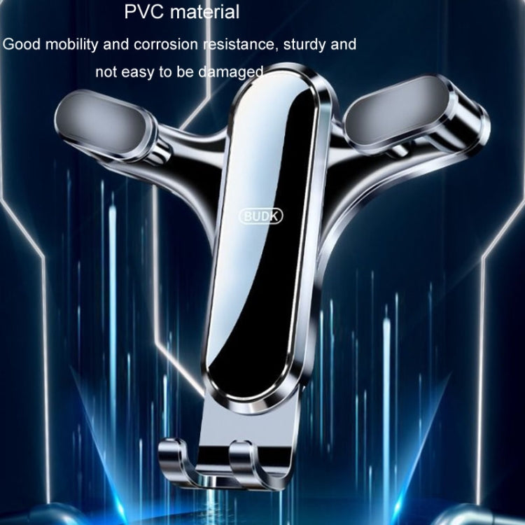 BUDK Supporto per telefono per auto con sensore di gravità triangolare Supporto per navigazione per presa d'aria per auto, Buckle Model, Adhesive Model, Suction Cup Base Model, Bent Suction Cup Base Model, Hook Model