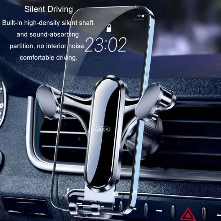 BUDK Supporto per telefono per auto con sensore di gravità triangolare Supporto per navigazione per presa d'aria per auto, Buckle Model, Adhesive Model, Suction Cup Base Model, Bent Suction Cup Base Model, Hook Model