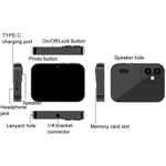 Fotocamera digitale D6 CCD 64MP 4K con schermo touch
