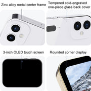 D6 CCD HD Fotocamera digitale Film Musica Smart Camera Touch Screen Videoregistratore per schede studentesche, memoria esclusa, Black, White