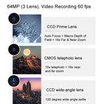 Fotocamera digitale D6 CCD 64MP 4K con schermo touch