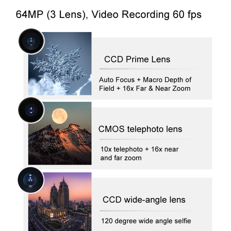 Fotocamera digitale D6 CCD 64MP 4K con schermo touch