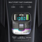 Caricabatterie a ricarica rapida per lettore MP3 Bluetooth per auto, GZ01