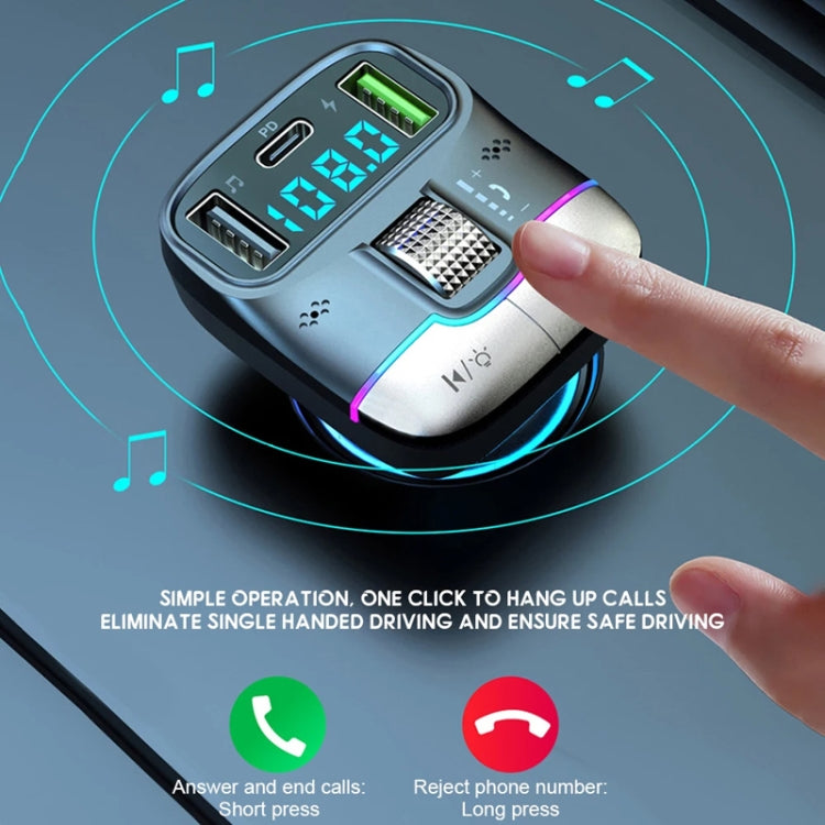 Caricabatterie a ricarica rapida per lettore MP3 Bluetooth per auto, GZ01