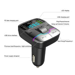 Caricabatterie a ricarica rapida per lettore MP3 Bluetooth per auto, GZ01