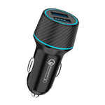 QIAKEY Caricatore doppio a ricarica rapida per uno o due accendisigari, TH218 36W, TH219 48W, TH215 43W, TH229 95W