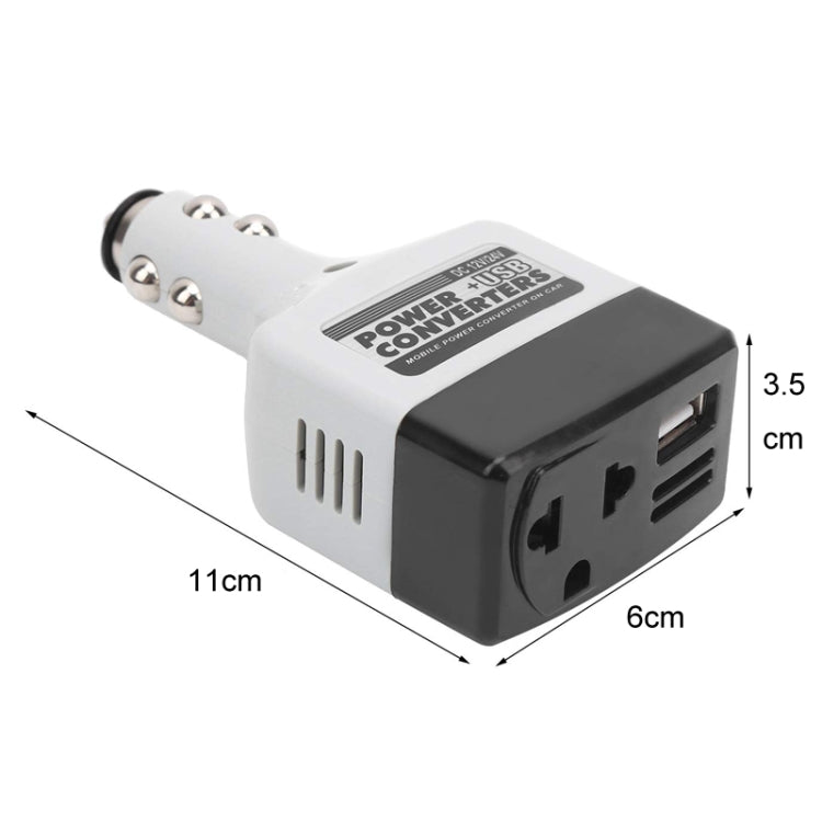 Adattatore convertitore di alimentazione per auto da 12 V/24 V a 220 V con porta di ricarica USB
