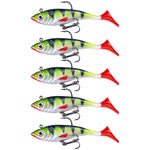 5 pz/pacco HENGJIA SO071 T-Tail Lead Fishing Lure Lua Fishing Soft Bait, 8.5cm 10.6g