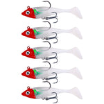 5 pz/pacco HENGJIA SO071 T-Tail Lead Fishing Lure Lua Fishing Soft Bait, 8.5cm 10.6g