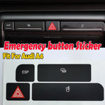 Per Audi A4 Pulsante di emergenza/doppio flash Adesivo di riparazione pulsante portabicchieri, solo con guida a sinistra