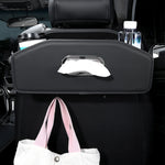 Portabicchieri per drenaggio posteriore dell'auto, borsa per fazzoletti per organizer per schienale automatico