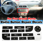2 pezzi per Fiat Grand Punto Adesivo per riparazione pulsanti radio multimediali