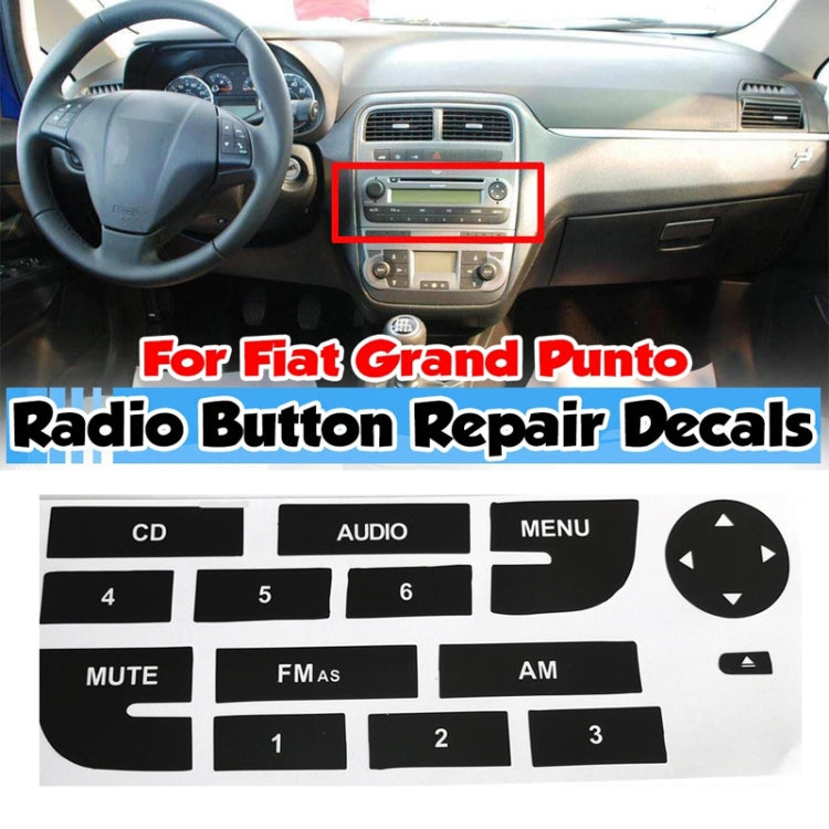 2 pezzi per Fiat Grand Punto Adesivo per riparazione pulsanti radio multimediali