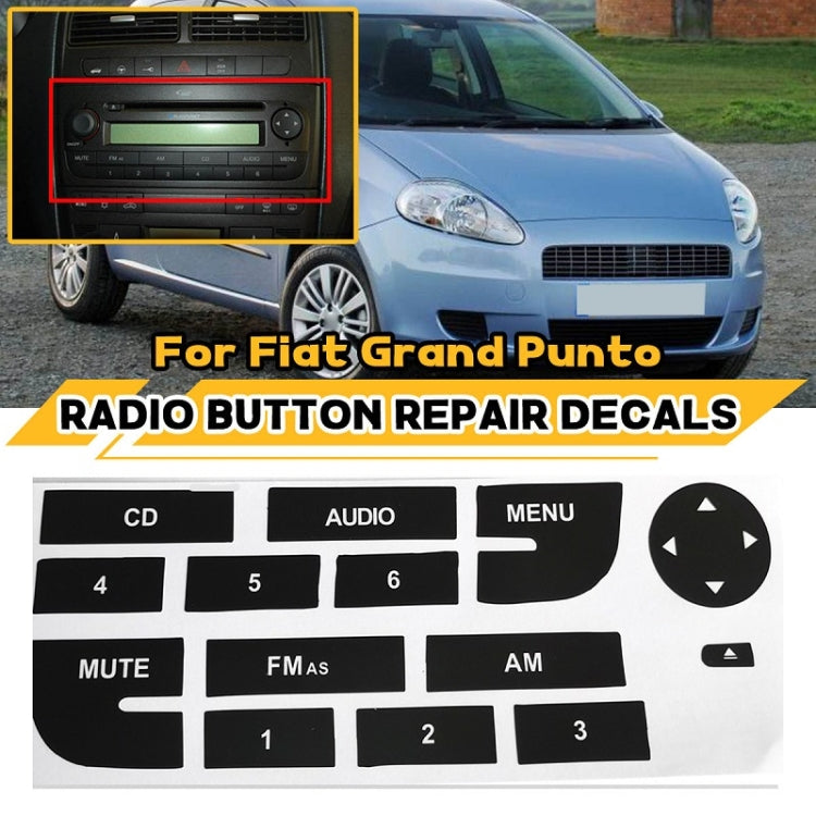 2 pezzi per Fiat Grand Punto Adesivo per riparazione pulsanti radio multimediali