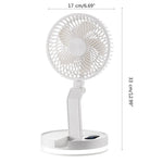 Ventilatore da tavolo pieghevole con luce LED e telecomando