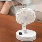 Ventilatore da tavolo pieghevole con luce LED e telecomando