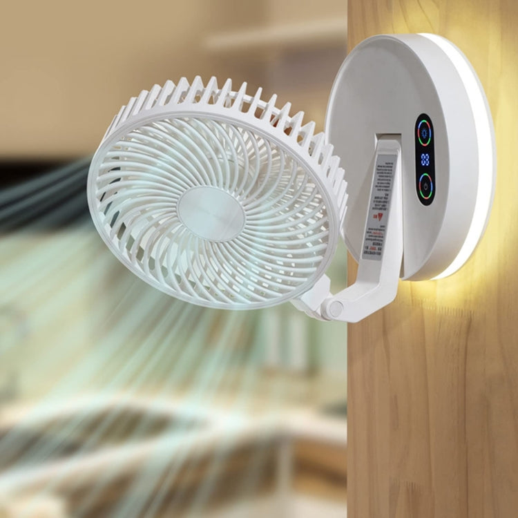 Ventilatore da tavolo pieghevole con luce LED e telecomando