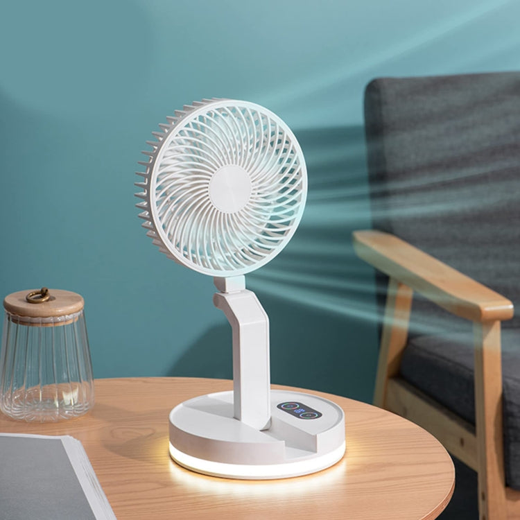 Ventilatore da tavolo pieghevole con luce LED e telecomando