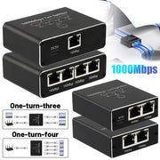 Splitter di rete Gigabit Condividitore di rete Splitter per cavo di rete RJ45, 1 To 3, 1 To 4