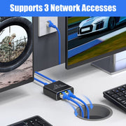 Splitter di rete Gigabit Condividitore di rete Splitter per cavo di rete RJ45, 1 To 3, 1 To 4