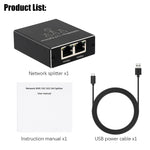 Splitter di rete Gigabit Condividitore di rete Splitter per cavo di rete RJ45, 1 To 3, 1 To 4