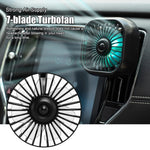 Interni automobilistici con ventola di raffreddamento a luce sfumata colorata USB F11 per auto, Black, Khaki