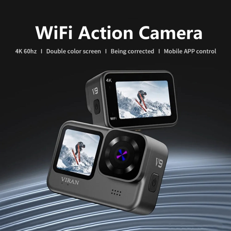 VIRAN V9 Action Camera 4K con Doppio Schermo Colore