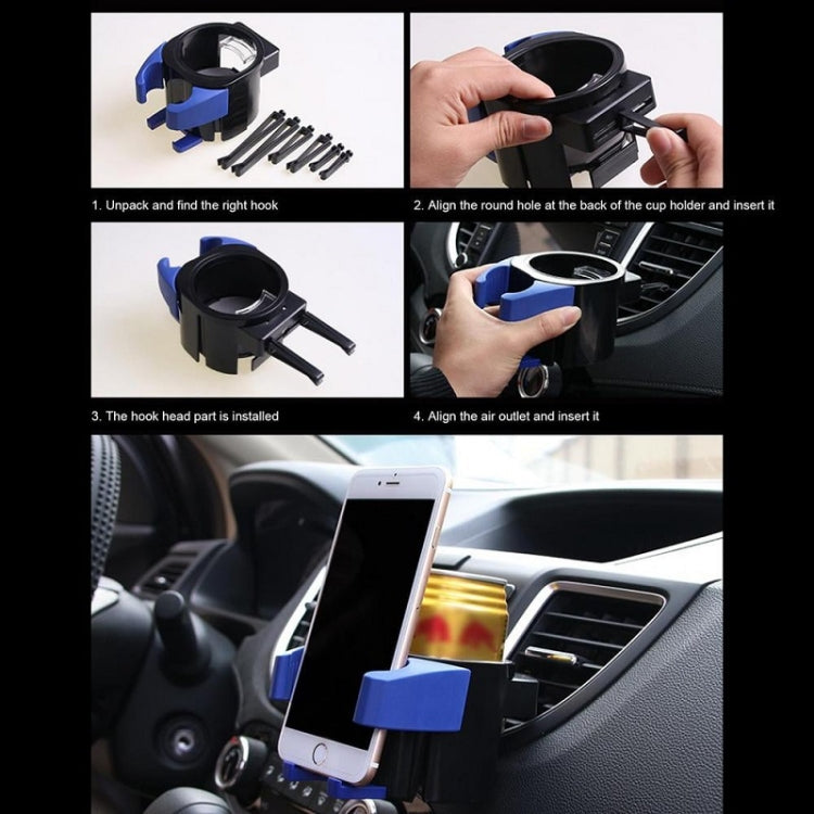 Portabicchieri per telefono cellulare con presa d'aria per condizionatore d'aria per auto