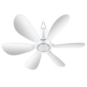 USB Home Dormitorio Muto Mini ventilatore ad alta energia eolica Ventilatore da soffitto a sei pale piccolo, Single Fan, Fan+Remote Control Speed Control Cord