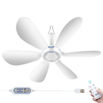 Mini ventilatore USB da tavolo con 6 pale e telecomando